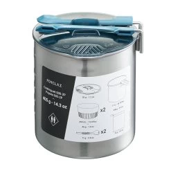 Stainless Steel 2 Person Cooking Set 1.6L 33 Stainless Steel 2 Person Cooking Set 1.6L -Camping Store k1e4b7576c5d355d320828b3827621564