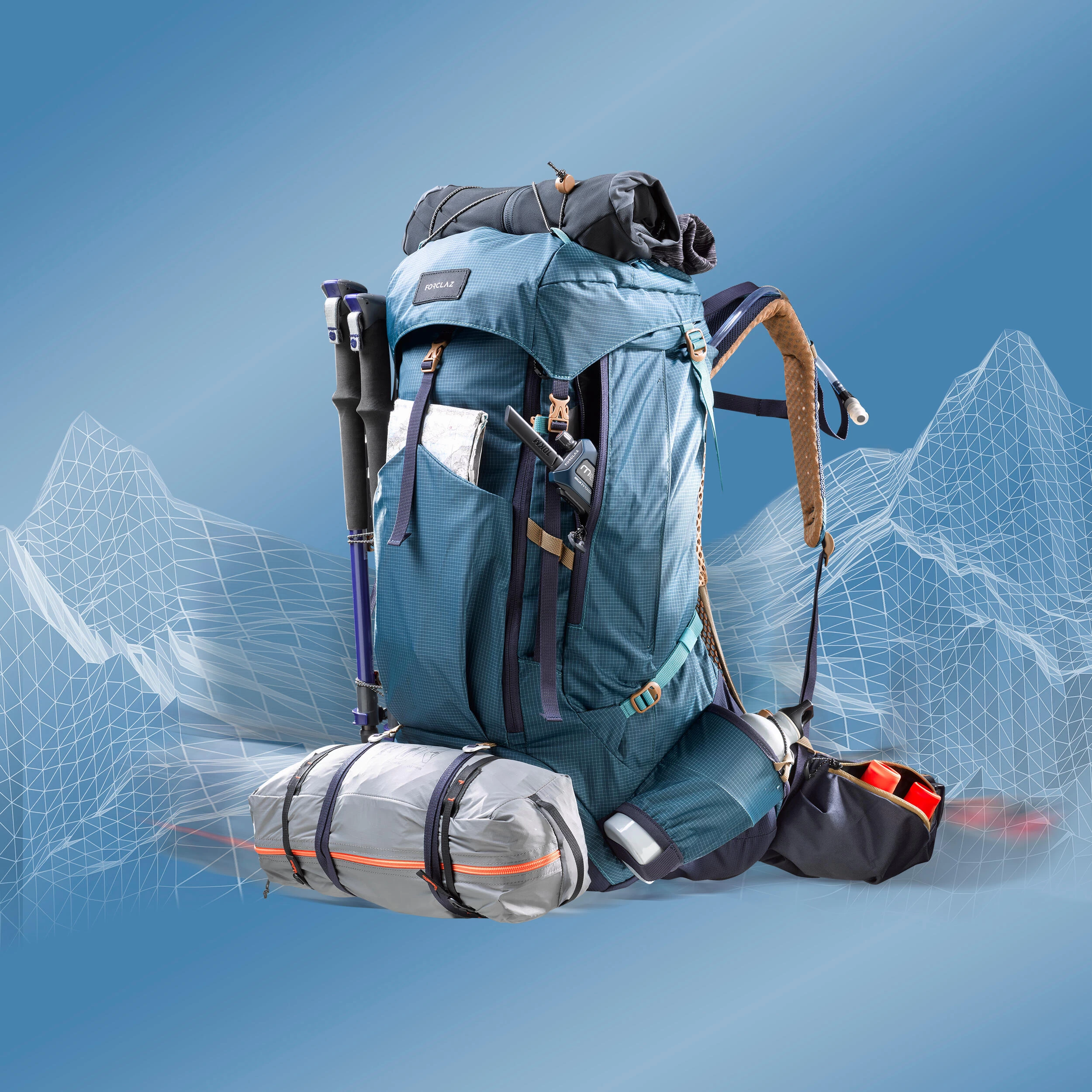 Men's Trekking 50+10 L Backpack MT500 Air 4 Men's Trekking 50+10 L Backpack MT500 Air - Image 2