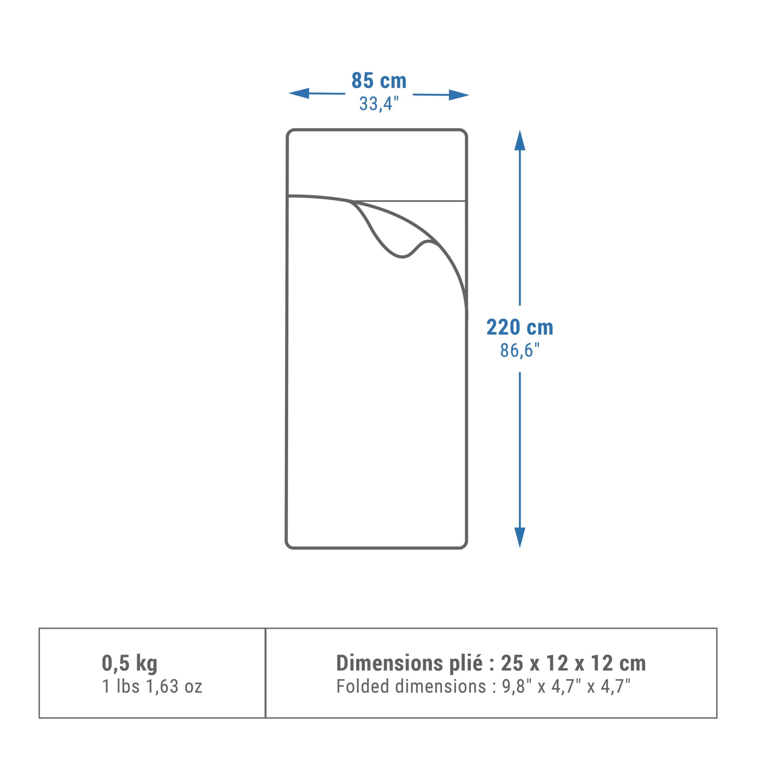 Quechua COMFORT COTTON BAG LINER FOR SLEEPING BAG 4 Quechua COMFORT COTTON BAG LINER FOR SLEEPING BAG - Image 2
