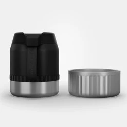 Quechua Stainless Steel Isothermal Food Box For Hiking MH500 0.8 L With Bowl Black -Camping Store k65696e8c1e3be71e5d620f434004ef50