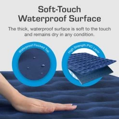 Single Camping Air Bed – Navy/White -Camping Store k769a28be83a2efead55da41c8ba034e9