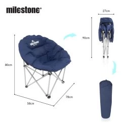Milestone Navy Blue Deluxe Moon Chair -Camping Store k7f55671e6b6bc9ffd6ff0dca6363ef3c