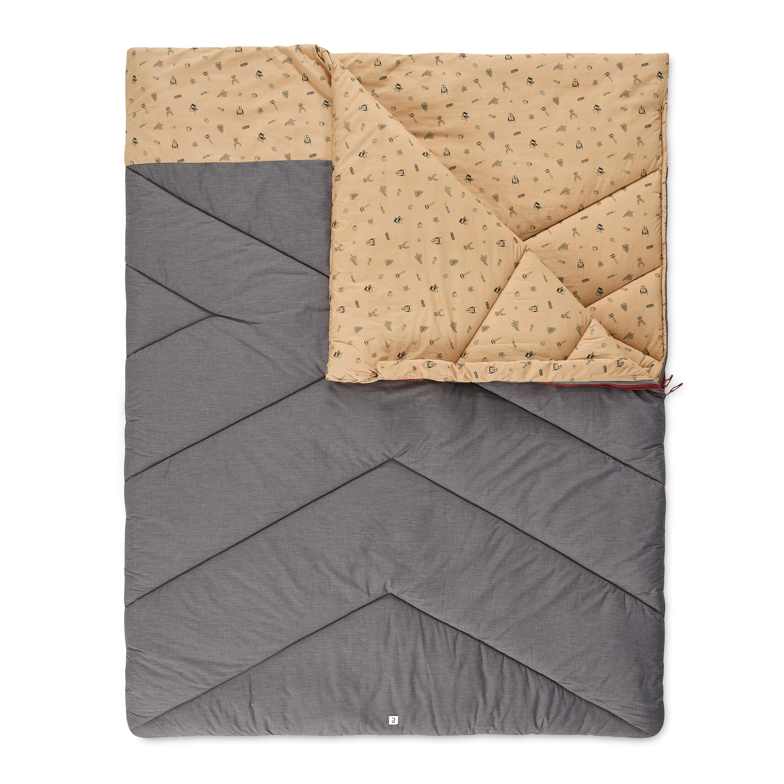 Quechua Camping Sleeping Bag Arpenaz 10° Cotton Double 3 Quechua Camping Sleeping Bag Arpenaz 10° Cotton Double