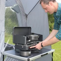 Twin Burner Gas Stove & Grill 10 Twin Burner Gas Stove & Grill -Camping Store k94ac72afadd1e54edcbba984aab67da4