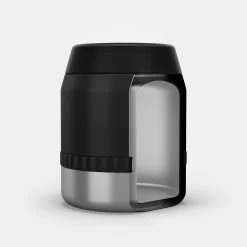 Quechua Stainless Steel Isothermal Food Box For Hiking MH500 0.8 L With Bowl Black -Camping Store k9f40abb231a9b0315e9797b5a6166181