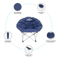 Milestone Navy Blue Deluxe Moon Chair -Camping Store kd12e11a95113677922a29a5898d1eee8