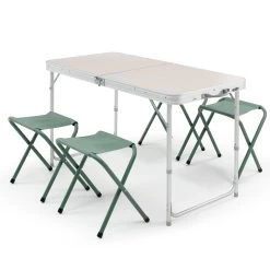 Front Page 21 Quechua FOLDING CAMPING TABLE - 4 STOOLS - 4 TO 6 PEOPLE